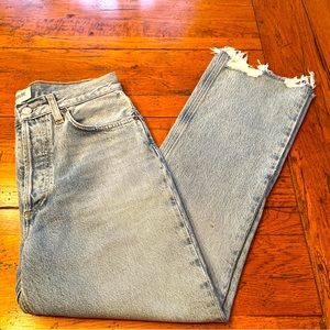 AGOLDE Raw-Edge Mid-Rise Relaxed Boot Curio Jeans
